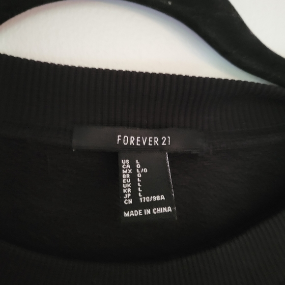 Forever 21 black sweatshirt with gold foil size Large - Picture 2 of 2